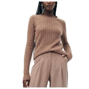 Naadam Cashmere Latte Crewneck Sweater Size M